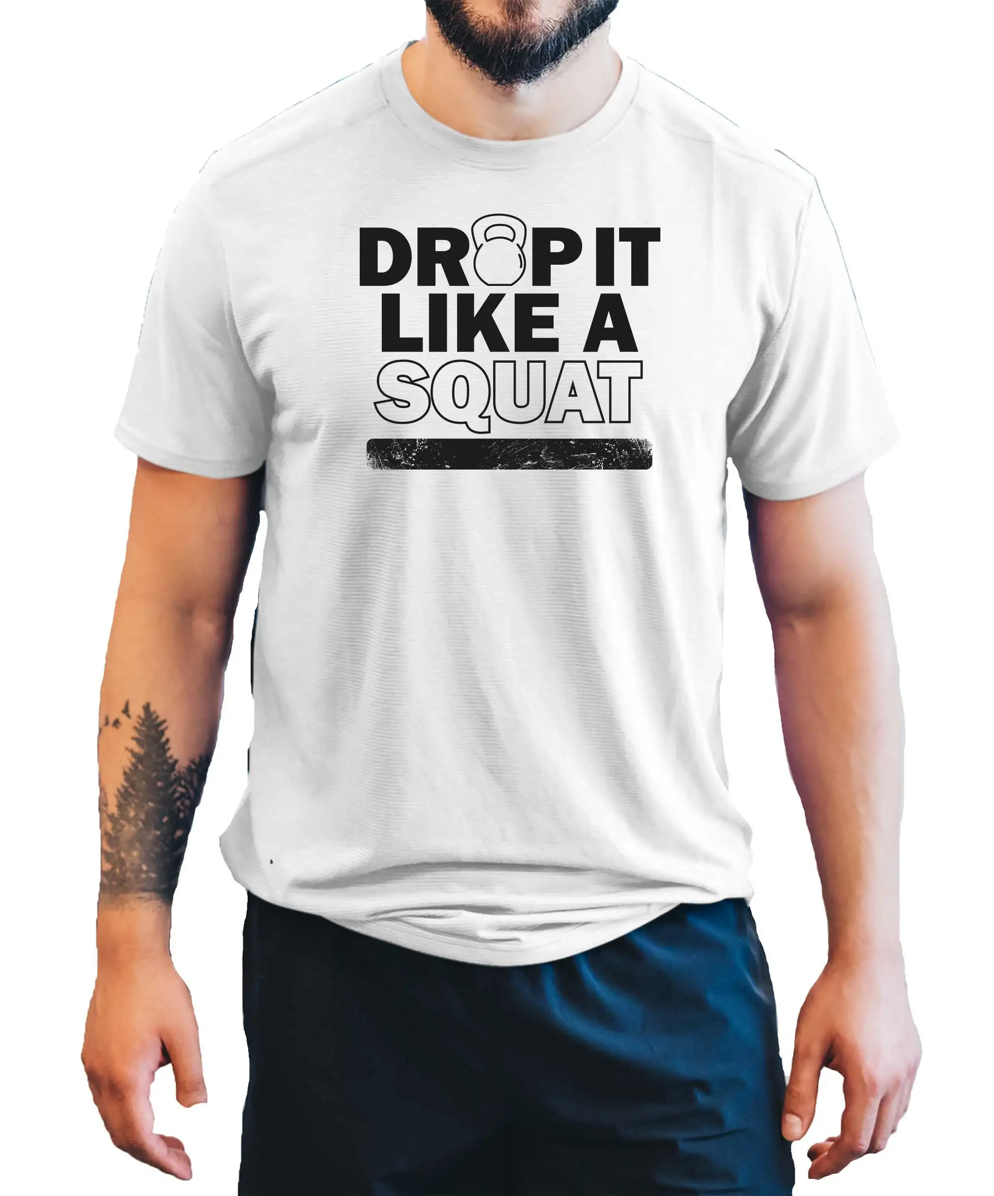 

Мужская футболка Drop It Like A Squat для фитнеса, здоровья, тренировок в тренажерном зале, топ для бодибилдинга