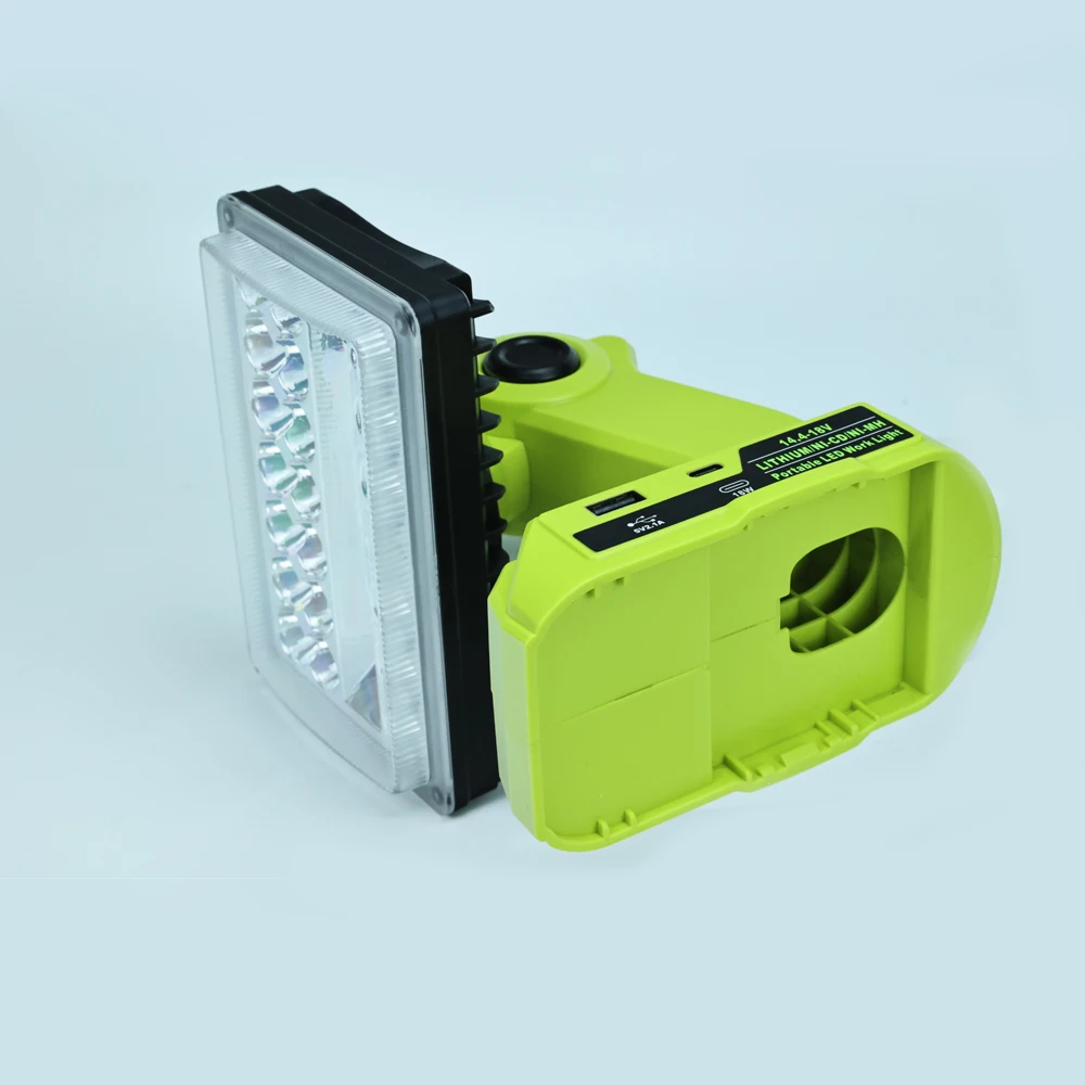 For Ryobi 35W 2000LM Portable Led Work Light 14.4-18V Max Li-ion Battery Flashlight Portable Emergency Flood Lamp Camping Lamp