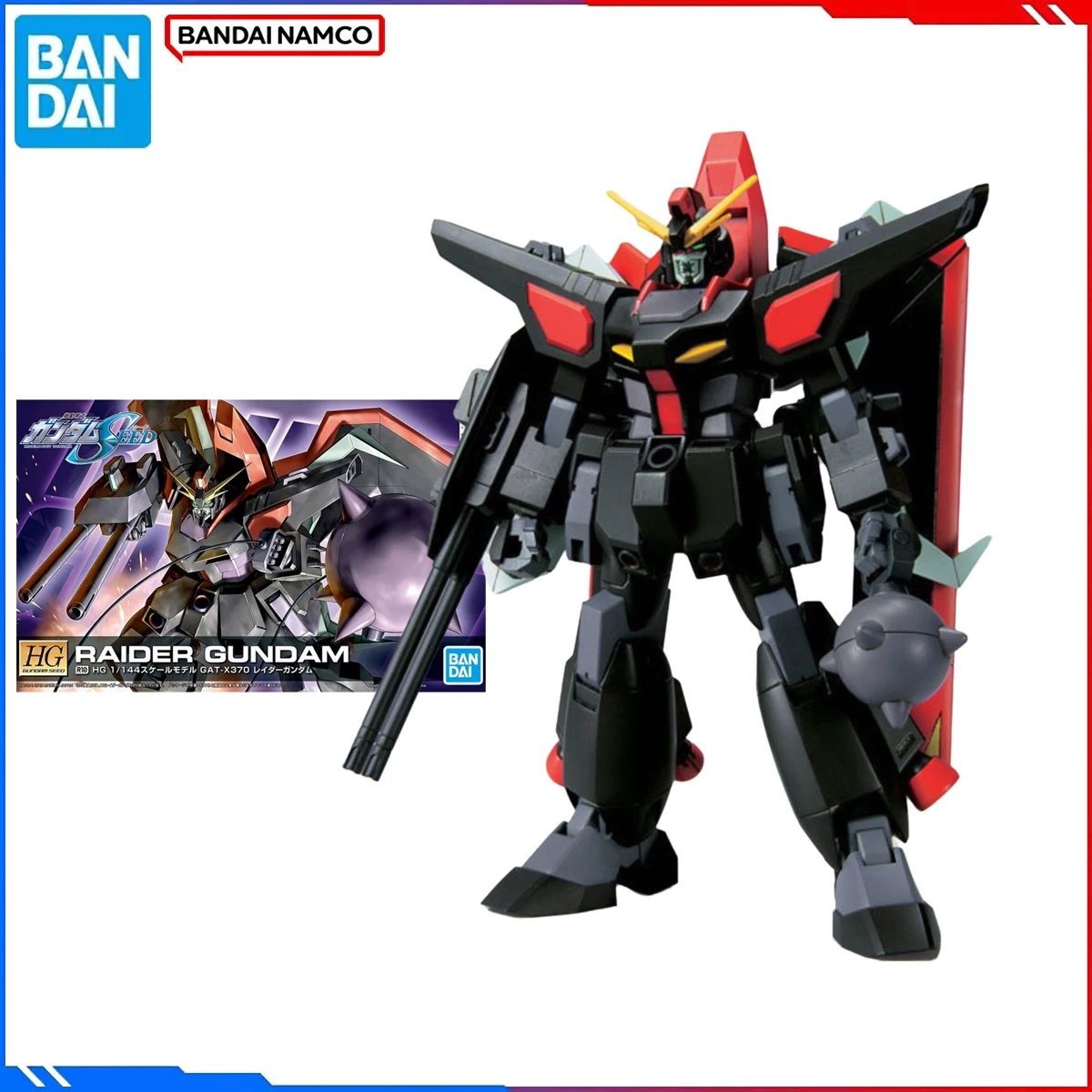 

Genuine Bandai Original Gundam Figure Model Kits HG SEED 1/144 Anime Figures GAT-X370 Raider Gundam Action Model Toys Gift