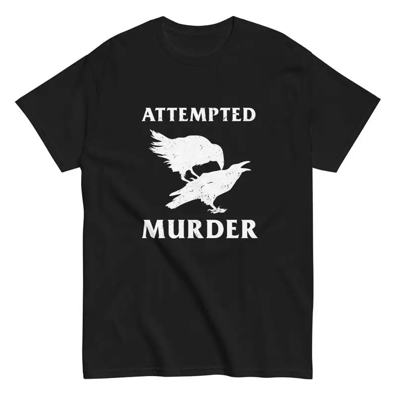 Attempted Murder Crows T Shirt Edgar Allan Poe Stories and Poems Unises