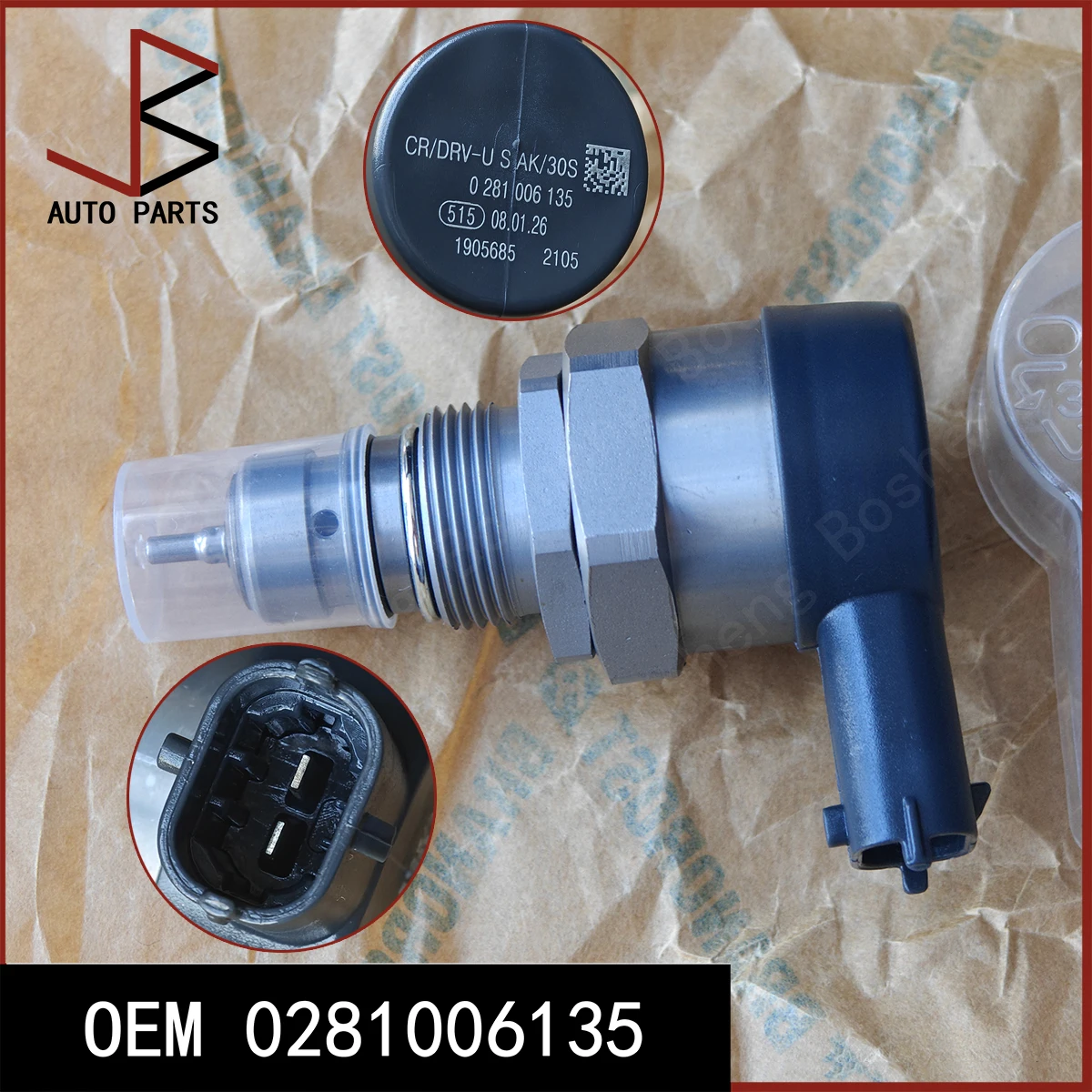 OEM 0281006135 9671002980 Fuel Pressure Relief Limiter Valve For Discovery Sport L550 Range Roverr Evoque L538
