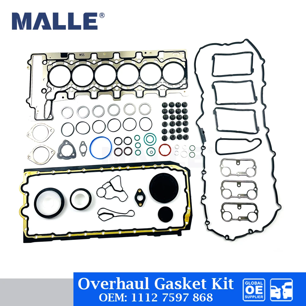 

N54 B30A Engine Overhaul Gasket Kit For BMW E82 E90 E91 E92 F20 F30 X3 X5 X6 335i 435i 535i 3.0T Car Accessories OE 11127597868