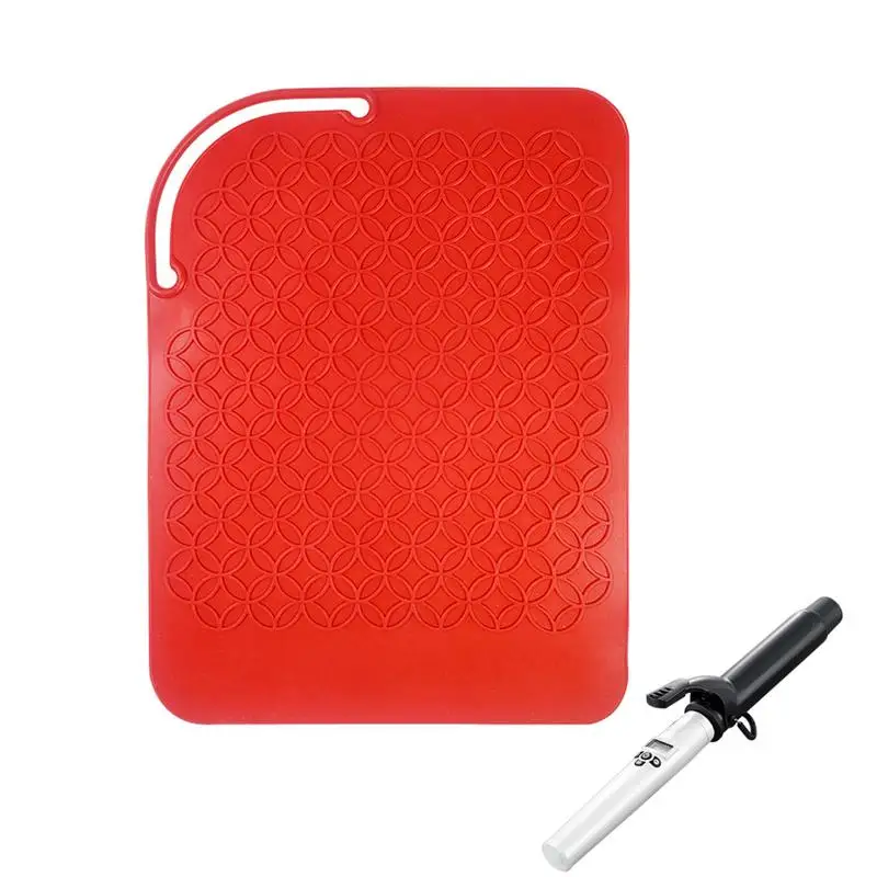 Curling Iron Mat Silicone Hot Tool Pad Hair Curler Protective Mats Non-slip Hairdressing Accessories For Curling Iron Hair