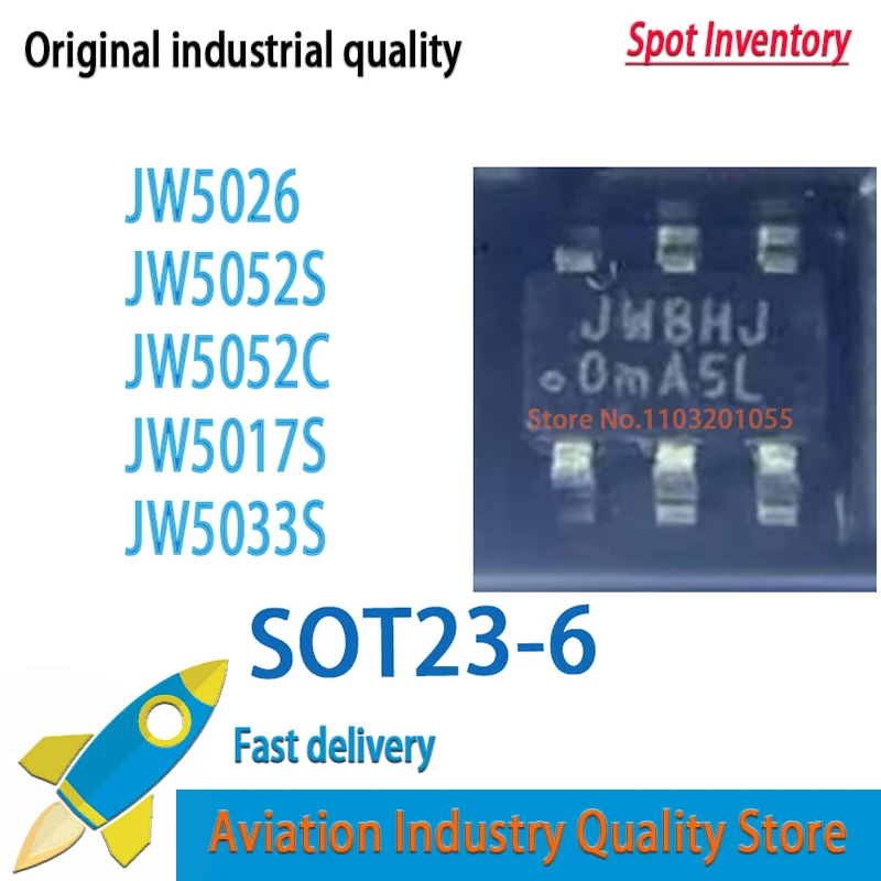 10/PCS New Original JW5033S JWHSJ JW5017S JWBV JW5018S JW5052C JWH6J JW5052S JE2B JW5026 JWBH/JWBHJ SOT23-6 In Stock