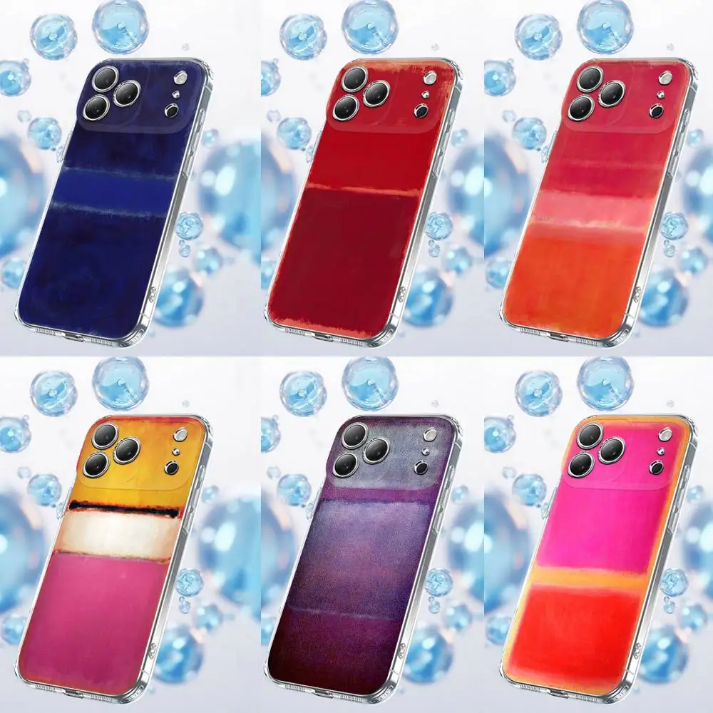 

M-Mark Rothko Art Phone Case For iPhone 17,16,15,14,13,12,11 Plus,Pro,Max,Plus,E,SE4,Air,Mini Transparent