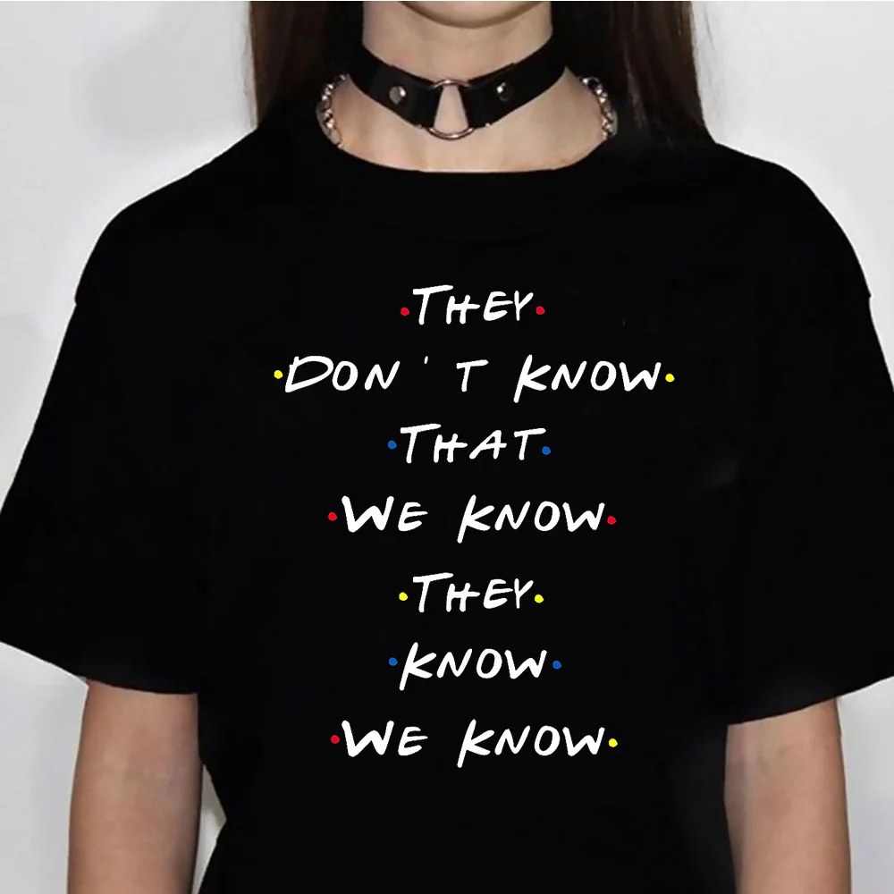 Freunde TV-Show T-Shirt Frauen Anime Harajuku T-Shirt weibliche Streetwear 2000s Harajuku Kleidung