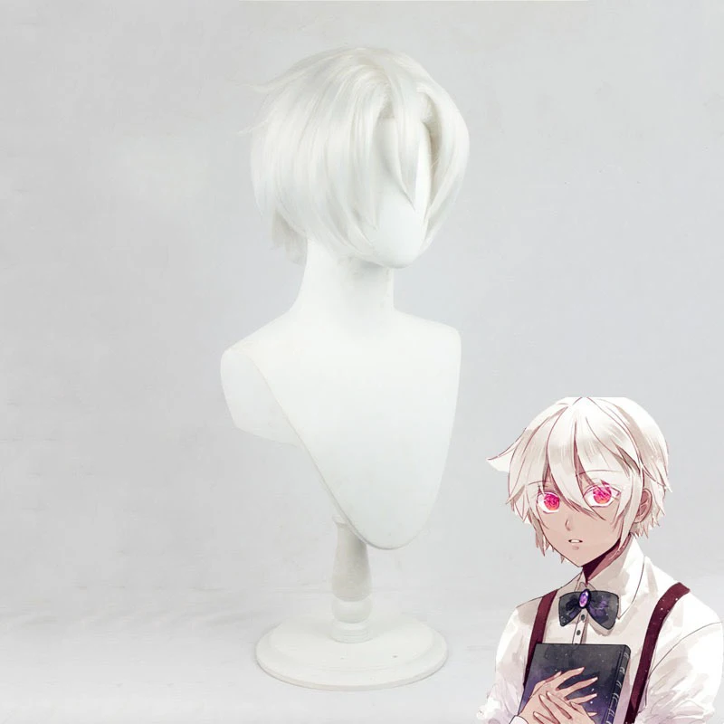 Noé arquiviste personagem chapelaria anime o caso estudo de vanitas papel modelagem peruca bola homem jogo headwear ahoge cabelo curto