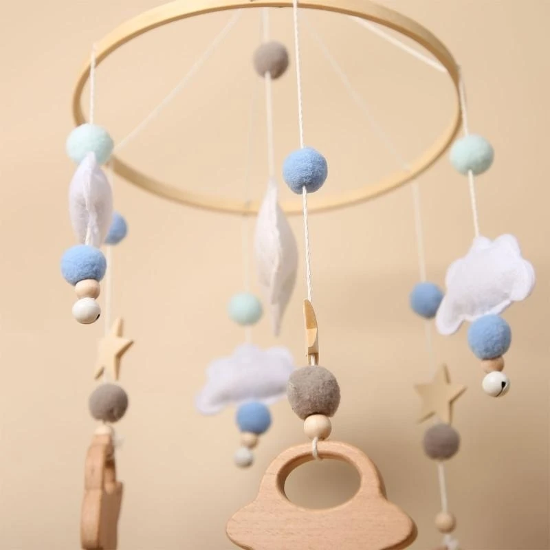 Cũi Động Lục Lạc Xe Đẩy Chuông Gió Đồ Chơi Cho Bé Sơ Sinh Du Lịch Nhẫn Đồ Chơi Xe Đẩy Phòng Trẻ Trang Trí 15UB