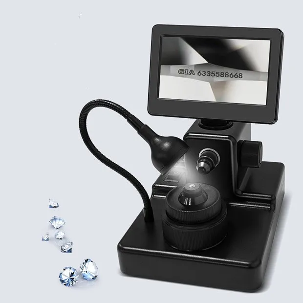 4.3 Inch Screen LCD  Portable Digital Microscope Diamond Girdle Viewer  Diamond GIA number view Microscope with 8 LED Light