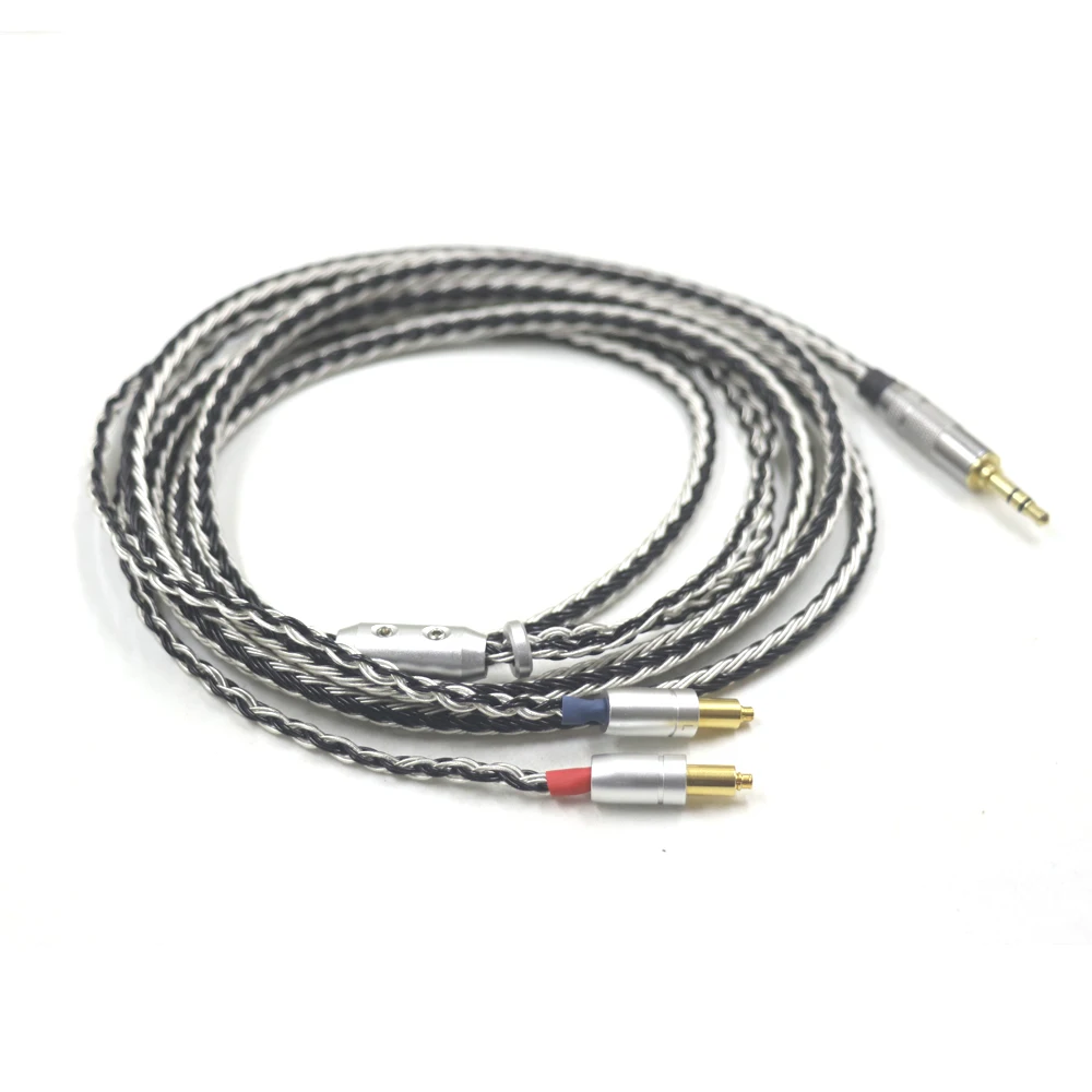 16 Core Black White Braided 2.5 3.5 4.4mm XLR Balanced Earphone Cable For SRH1540 SRH1840 SRH1440 Headphone Upgrade Cables