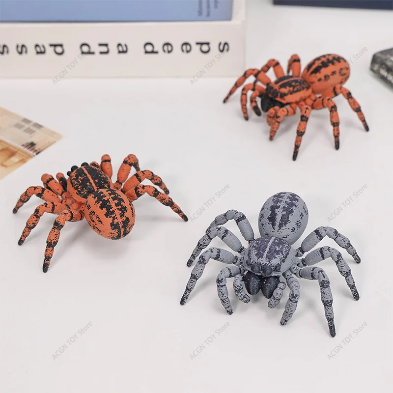 3D Printed Jumping Spider Animal Mini Reptile Decor Desktop Display Statue Gift