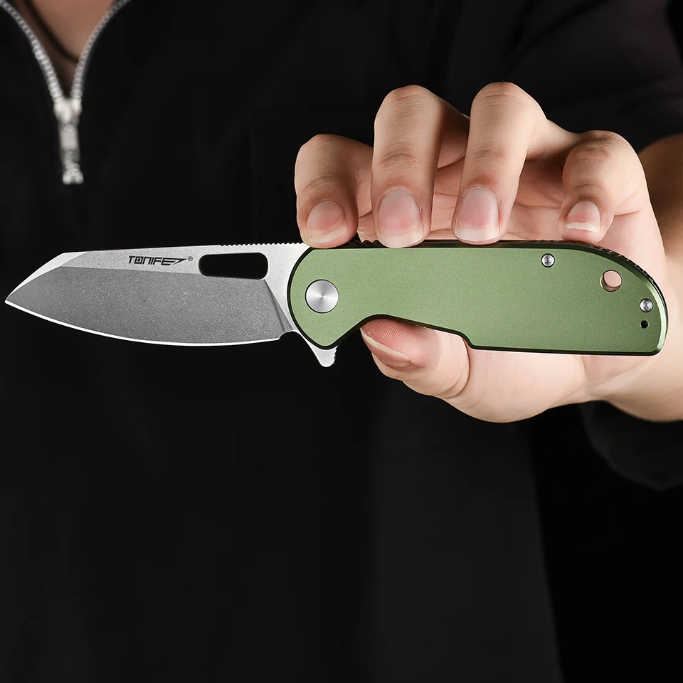 

TONIFE Galaxy CKT9185 EDC Folding Knife with D2 Steel Blade and Aluminum Handle, for Everyday Carry and Camping Outdoor Tool