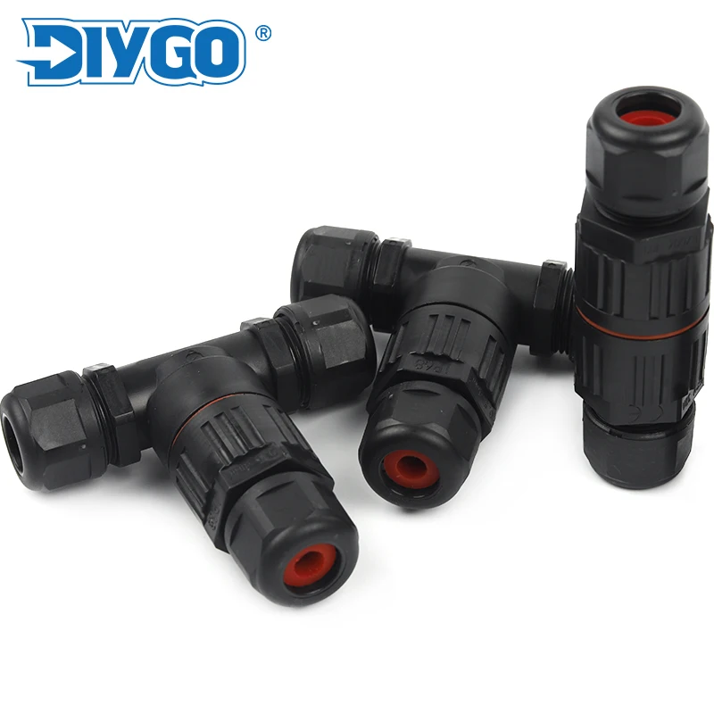 

IP68 I/T Shape Waterproof Connector 2/3/5 Pin Wire Connectors Quick Screw Connect Push-in Terminals Electric Junction Box DIY GO