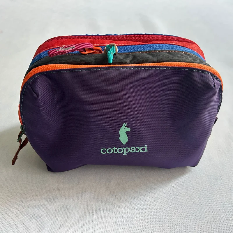 وضع السفر في الهواء الطلق حقيبة تخزين حقيبة مكياج ملونة منسوجة صديقة للبيئة