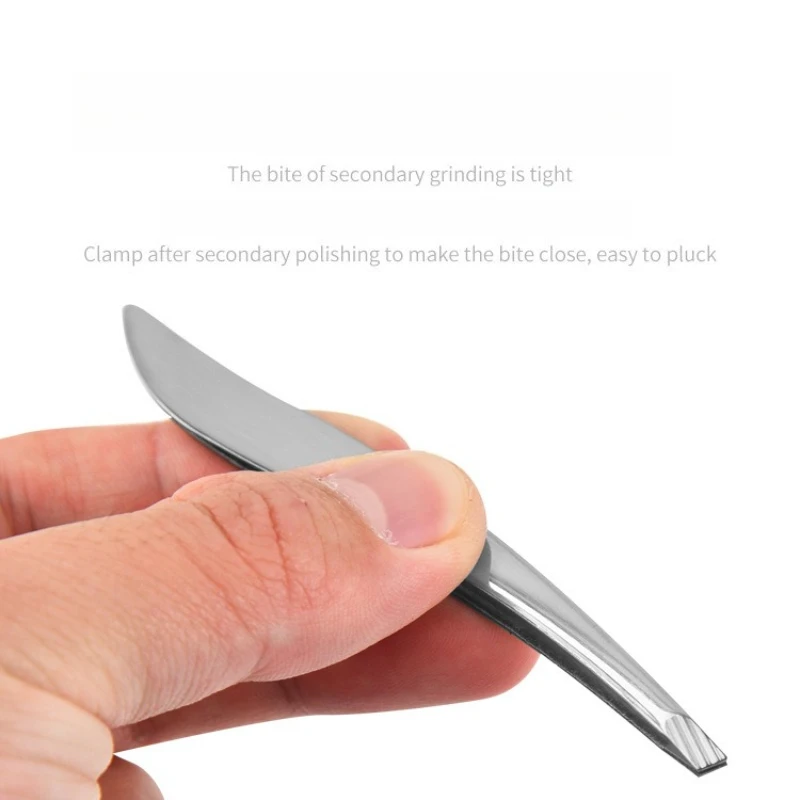 1pc ステンレス鋼眉毛クランプ鉗子美容ツールまつげクリップヘッド脱毛眉毛クリップメイクアップツール美容