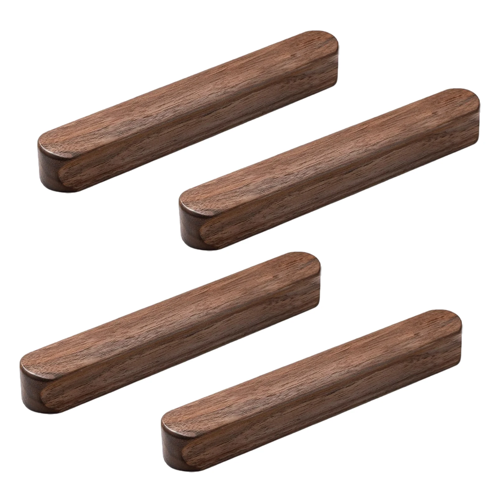 4pack/lot Wood Hardware Handles Simple And Durable Wooden Pulls For Cabinets Organization Sturdy And Durable