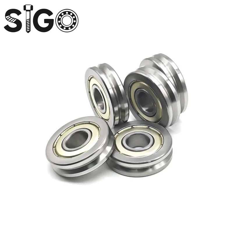 10*30*8mm V Groove Width 3.5mm Guide Pulley Sheave Sealed Rail Bearing (1PC) V6000ZZ For Rail Track Linear Motion System
