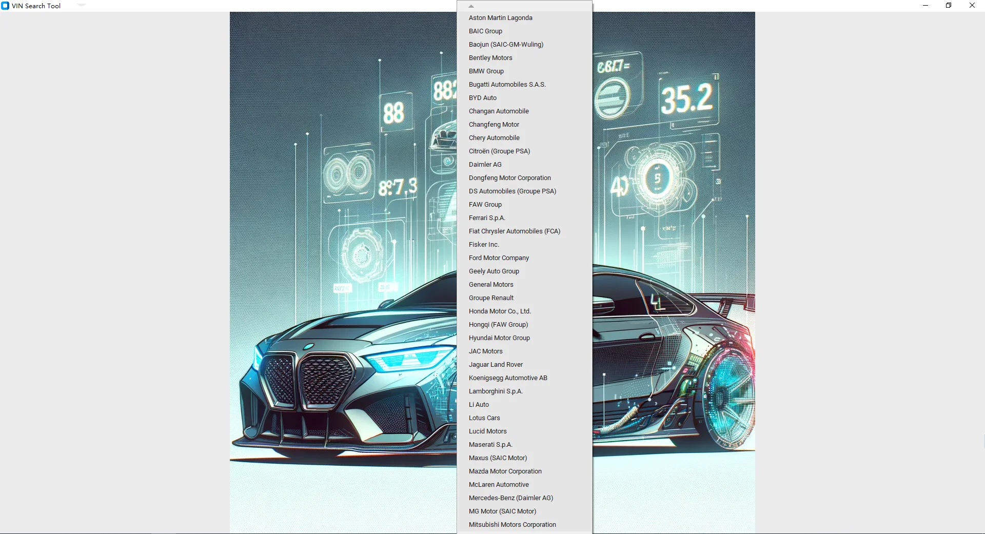 VIN Search Tool for Car VIN Number Change Software Via ECU Chip Tuning File for BMW for JLR for Mazda...Support Many Car Brands