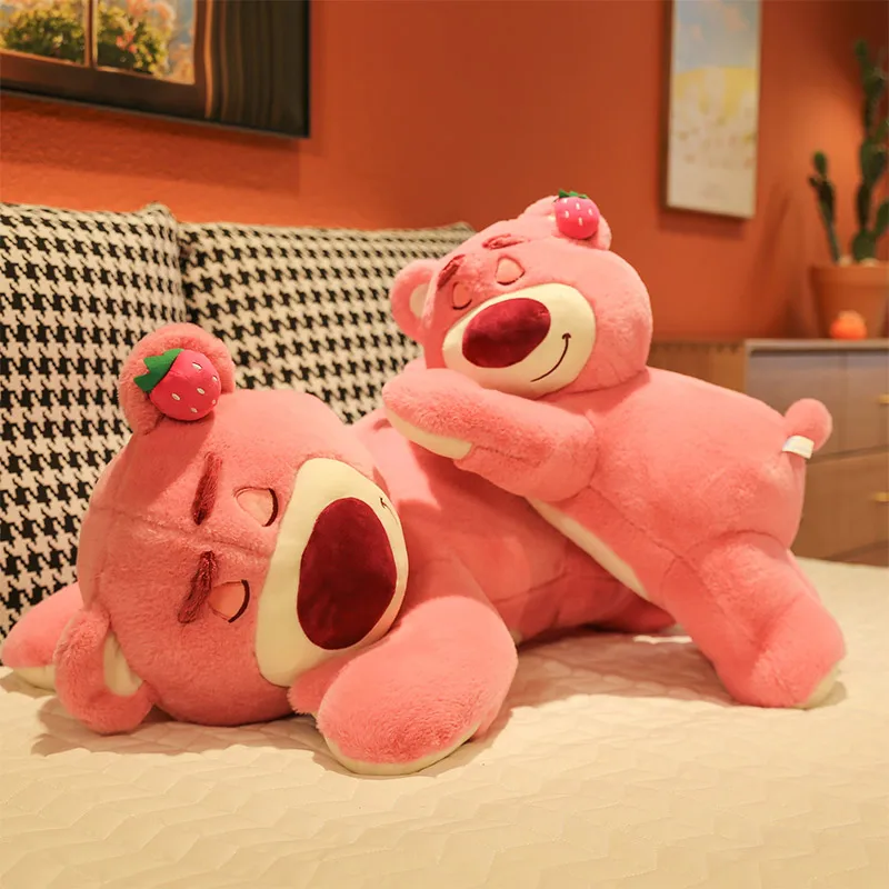 Disney Lotso giocattoli di peluche bambola carino abbraccio orso fragola bambola di peluche ragazze Kawaii Anime orso bambola di pezza per bambini regalo di festival