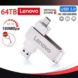 Lenovo Metal 16TB U Disk Flash Drive USB 3.0 High Speed File Transfer 8TB 4TB Ultra-large Capacity Waterproof Mechanical Style