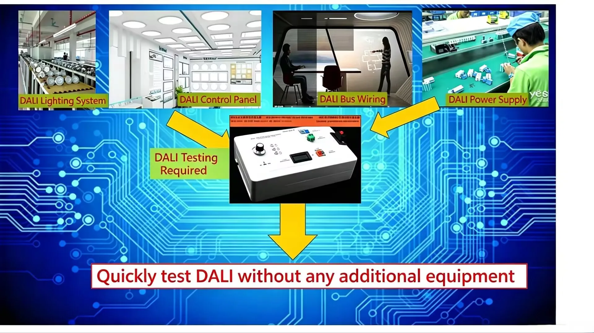 DALI Dimming Tester with 1-10V Knob LMCS-DALI-AP for LED Lamp Test Smart Home Lighting System