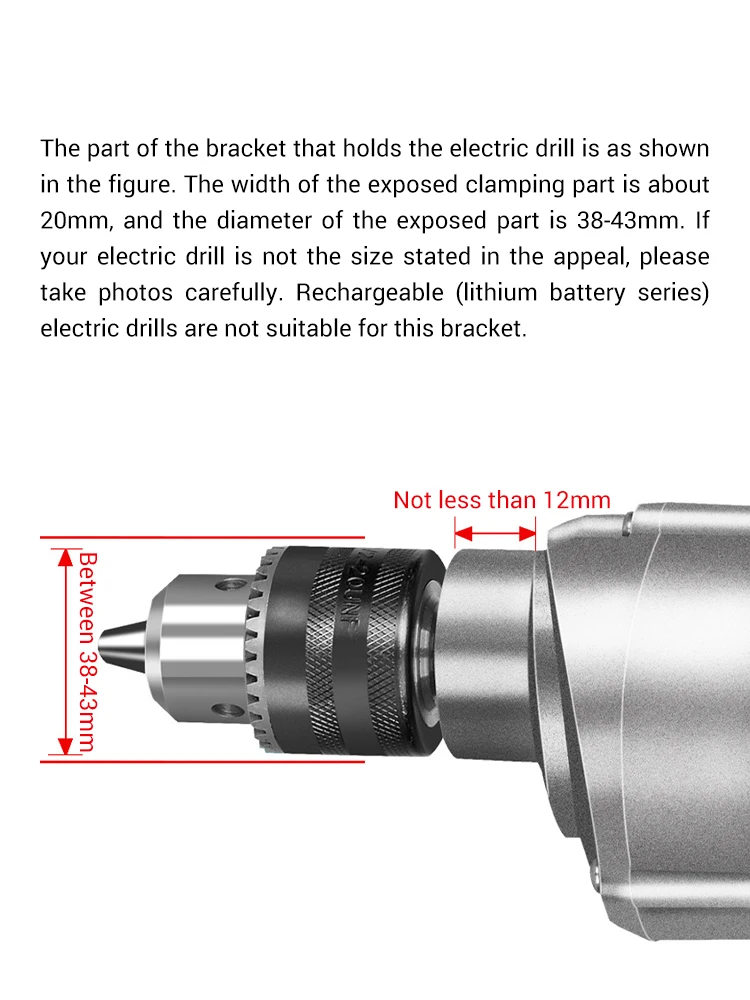 Square Hole Drill Bit Adapter Drill Bit Fixing Bracket Professional Attachment Joint Mortiser Bit for Hand Electric Drill