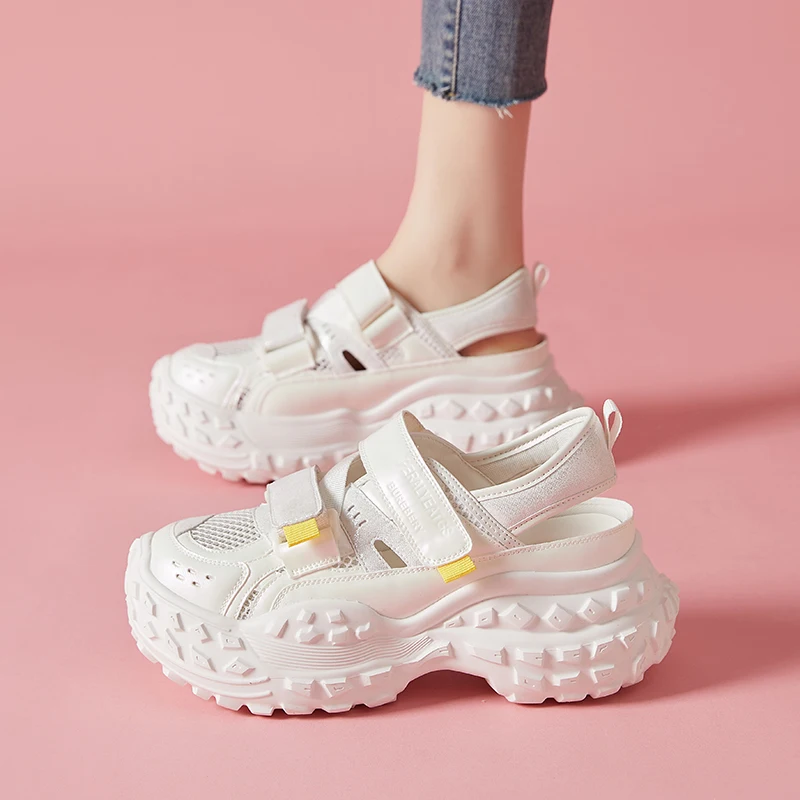 

Women's Low-Top Dad Shoes Spring Summer 2026 Thick Bottom Heightening Sports Casual Versatile Running Shoes round Toe Mesh