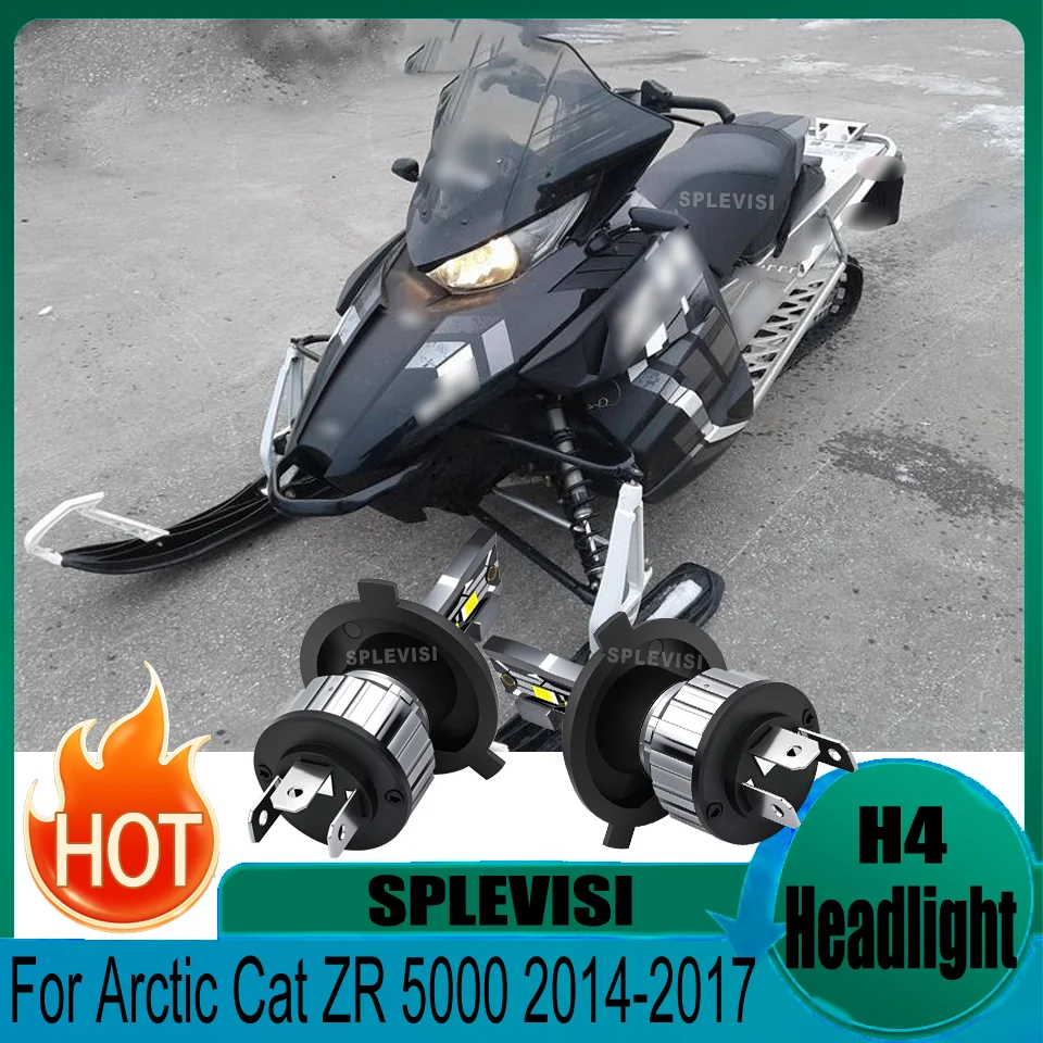 

Lifespan 60000hrs h4 led Ensuring Safer Night Driving motorcycle headlight durable For Arctic Cat ZR 5000 2014 2015 2016 2017
