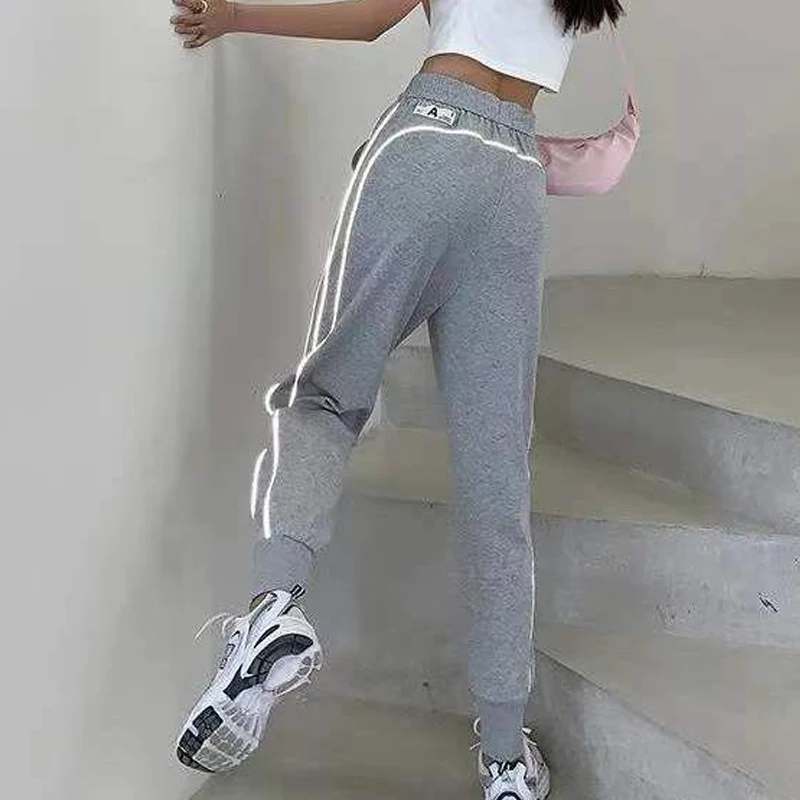 Women Trendy Casual Streetwear Sports Jogger Pants 2024 Spring Summer Korean Style High Waist Loose Sweatpants Y2K Ropa De Mujer