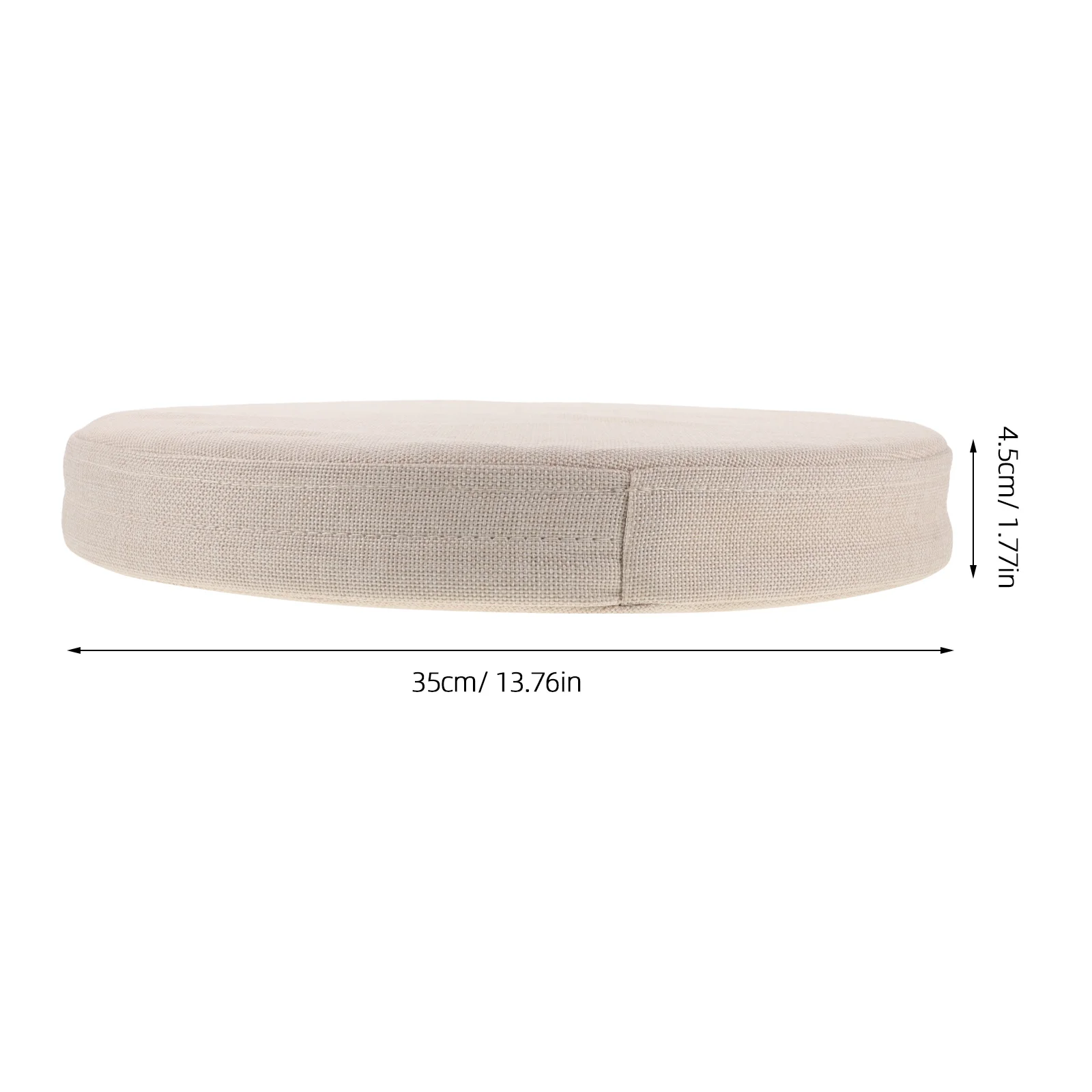 وسائد كرسي مستديرة من قماش الكتان غطاء ناعم مملوء بالرغوة غطاء قابل للإزالة قاعدة مضادة للانزلاق لكراسي تناول الطعام من الخوص والفناء الداخلي