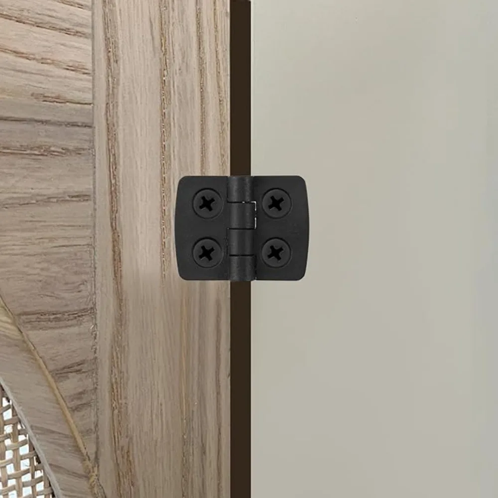 Engsel Plastik Kuat Baru Peralatan Industri Bantalan Pintu Kabinet Listrik Engsel Plastik Mini Tetap 30X39 Mm Hitam 10 Buah