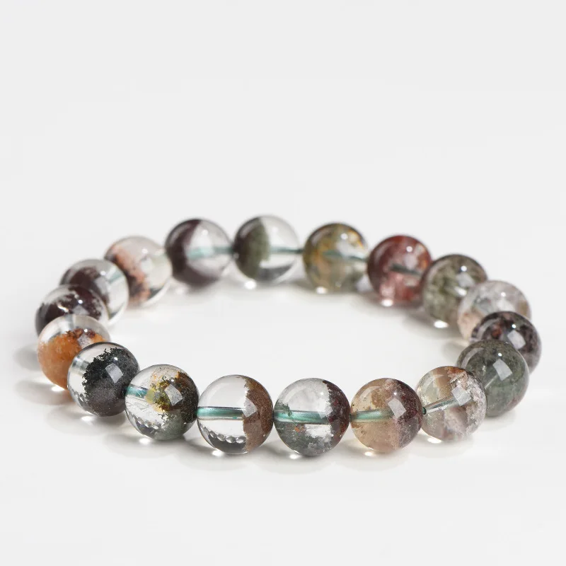 Yueyu كريستال الكنز الطبيعي السلطانية الأخضر فانتوم الخرز المستديرة ألف طبقة الغزل حلقة واحدة سوار ضوء سلسلة اليد الفاخرة