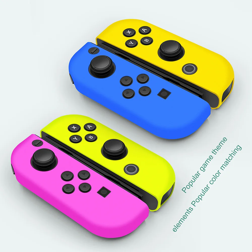 Capa macia de silicone para aperto de mão, capa protetora para nintendo switch oled ns joy-con controlador, protetor completo de pele