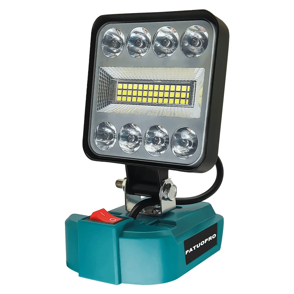 Cordless 53 LED Work Light 86mm Outdoor Flashlight Camping Lamp Portable Emergency Lighting For Makita 18V Battery(No Battery)