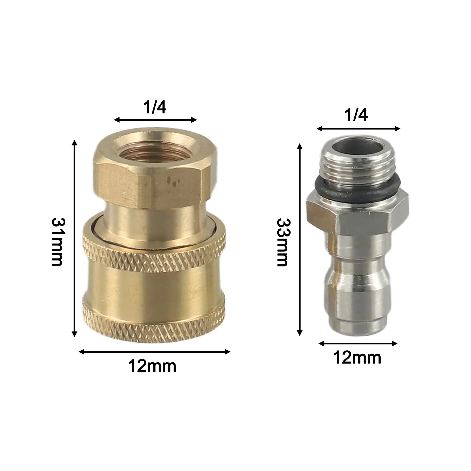 For High Pressure Washers Cleaning Machine Connector G1 4 Quick Connector Home Cleaning G1 4 Copper And Stainless Steel