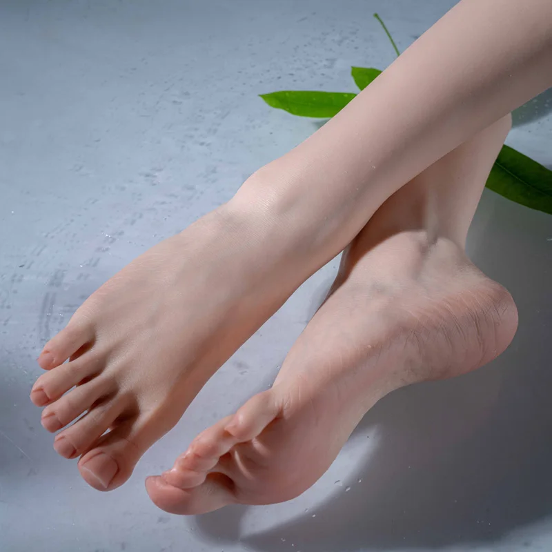 

Female Silicone Foot Model High End Mannequin Feet Fetish Footjob Nail Art Shoes Sock Jewelry Display Props Display