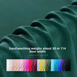 Sand wash 30 mm heavy silk fabric 24 colors heavy crepe silk fabric waxy solid color silk fabric wholesale silk cloth