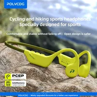 POLVCDG X1 auriculares de conducción ósea para ciclismo 32GB de memoria Bluetooth 5,4 auriculares abiertos para correr tecnología deportiva modelo 2025