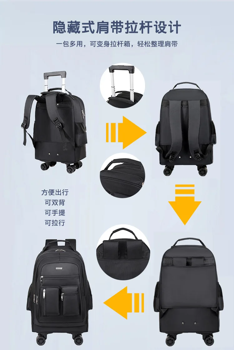 Business-Rucksack für den Außenhandel, Großer Multifunktionaler Doppel-Rucksack, Studentenrucksack, Leichtgewichtig – Detail 13