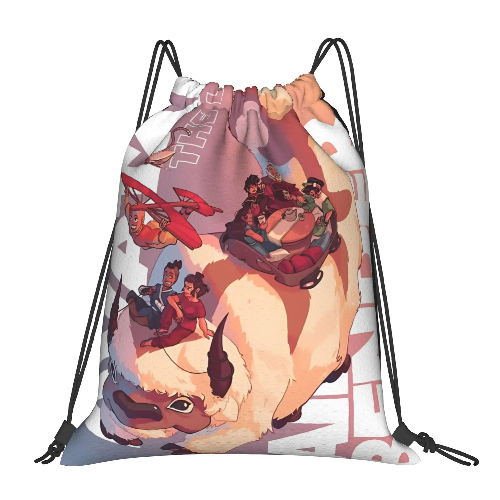 1 pc Avatar Poster Avatar The Last Airbender Drawstring Bags Hiking Storage Backpack School Shoe Bag