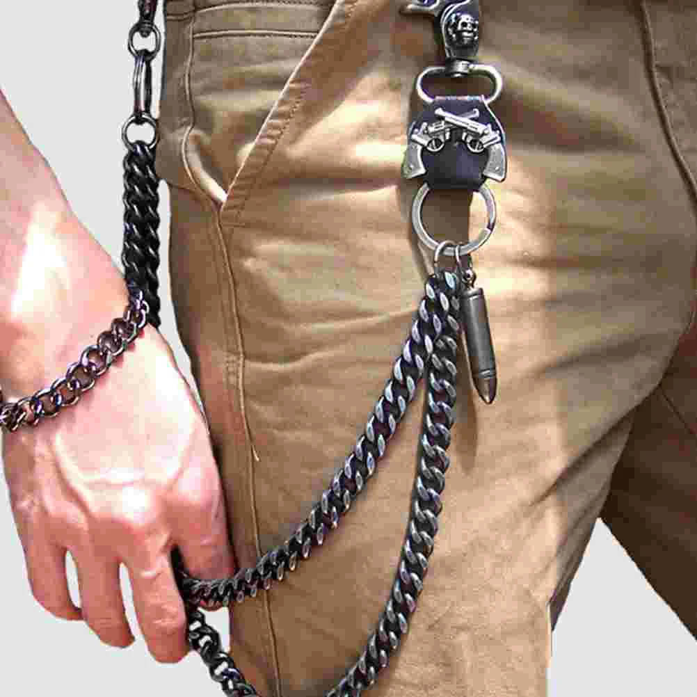 1Pc 60-80cm Metal Jeans Chain Long Punk Hip-hop Trendy Belt Waist Chain for Girls Boys Trousers Chain for Hip Hop