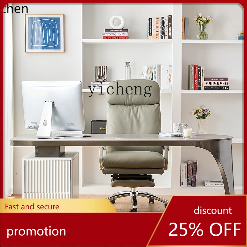

YFY Computer Chair Comfortable Leather Office Chair Reclining Office Ergonomics Executive Chair