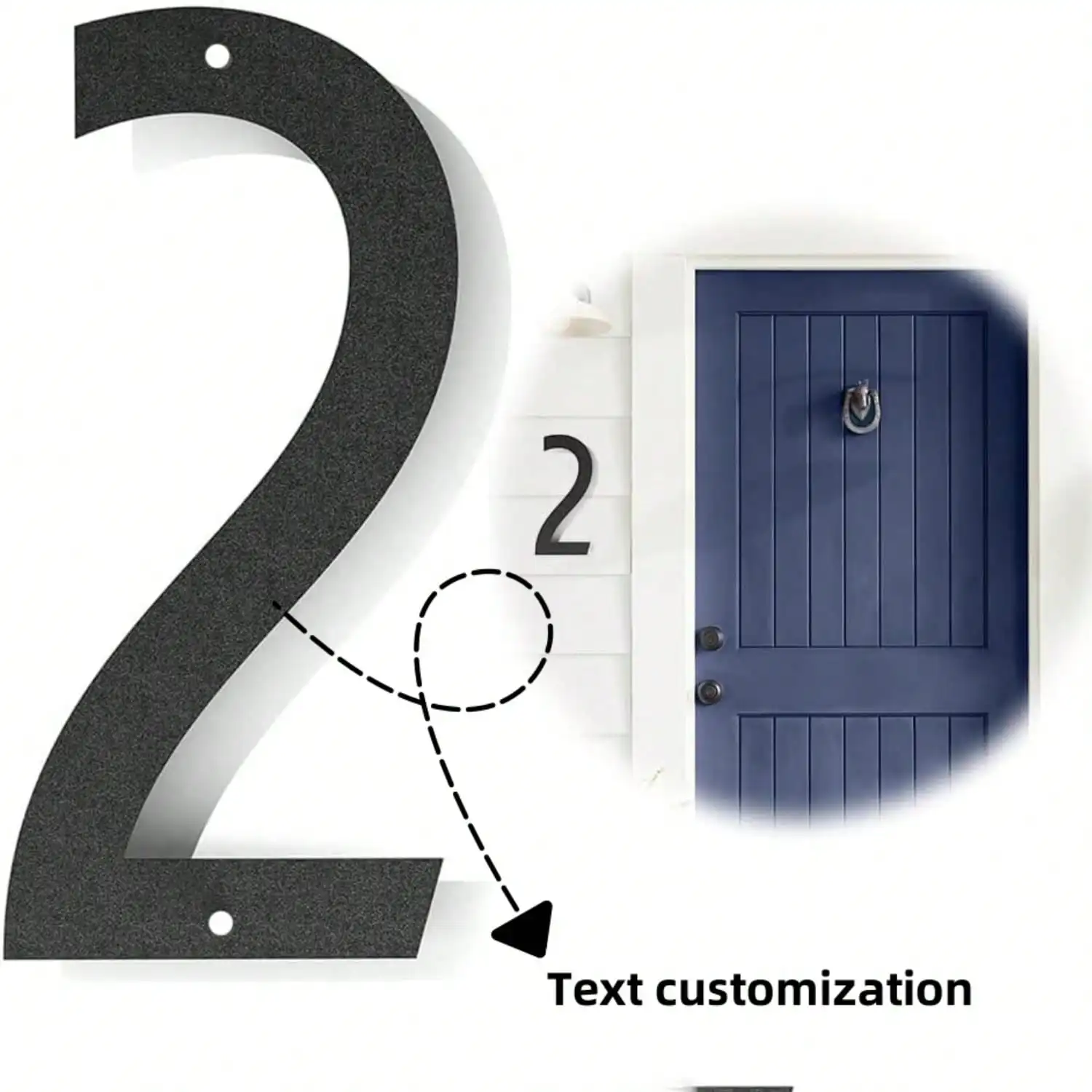 

Modern 12 Inch Floating House Numbers Stainless Steel Black Outdoor Address Mailbox Sign Rustproof 911 Visibility Curb Appeal De