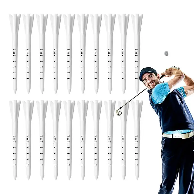 Tees de golf Accesorios para golfistas Juego de 20 tees de golf de 5 puntas para práctica de conducción Alcance interior y exterior de alto rendimiento