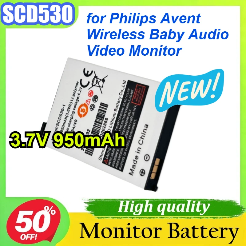 

SCD530 SCD535/00 3.7V 950mAh for Philips Avent Wireless Baby Audio Video Monitor Battery