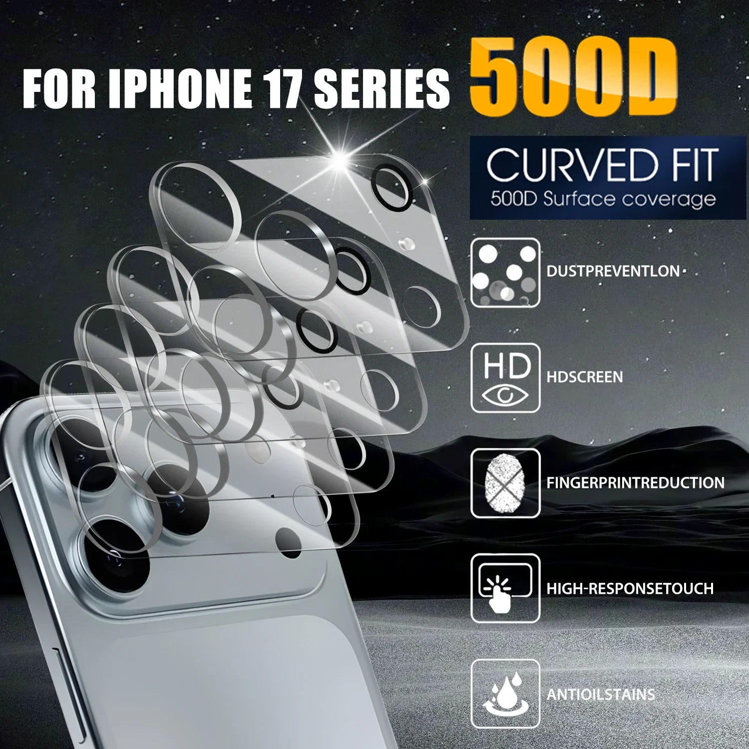 1-5Pcs Ultra Clear Tempered Glass For iPhone 18 Pro Max 18Pro Duo 17Pro Rear Lens Film HD Camera Protective Tempered Glass Cover