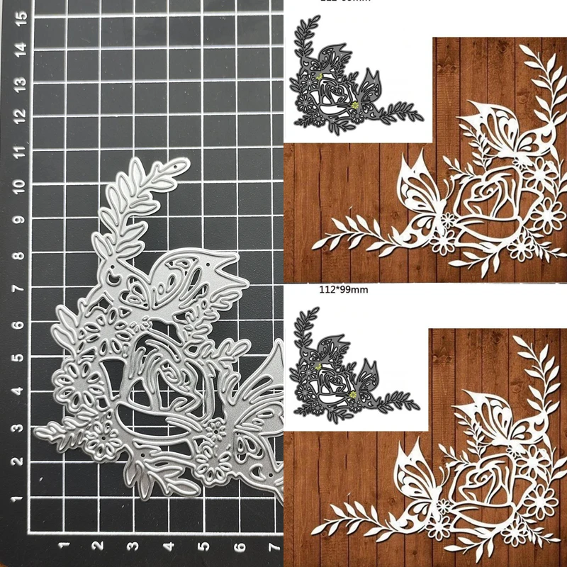 

Craft Dies Butterfly Flower Decor Metal Cutting Dies Scrapbooking stamps embossing paper Cards border template punch Stencil DIY