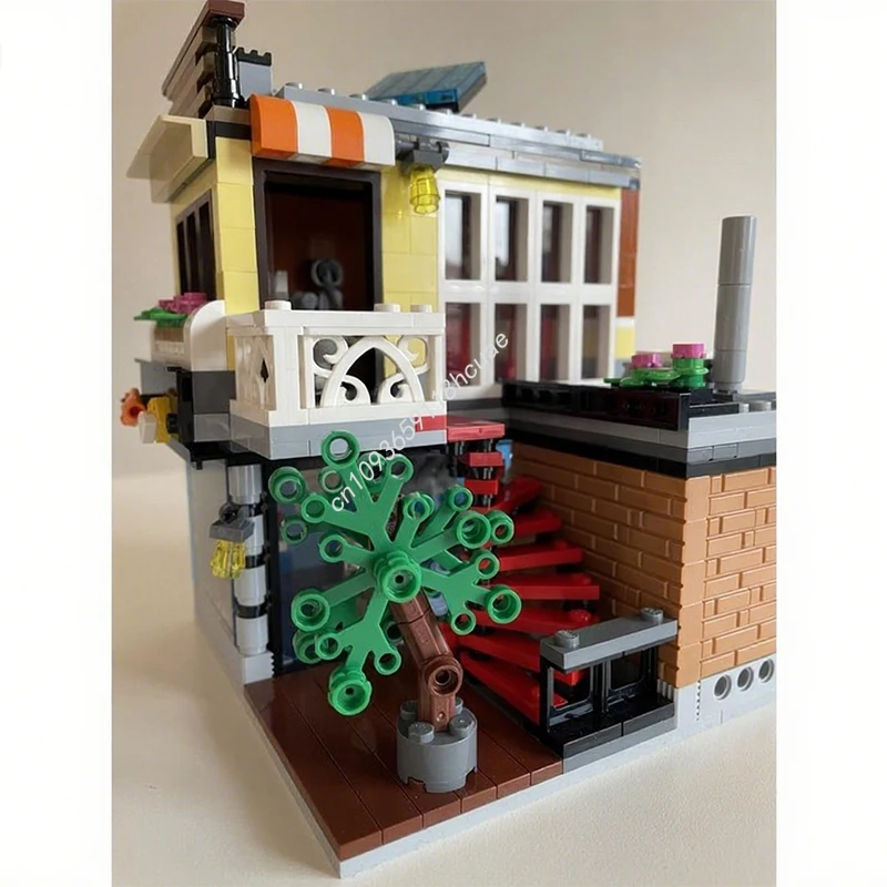 

613pcs MOC Fish and Chips shop Educational Model Building Blocks Christmas Gift Birthday STEM Educational Assemble Toys