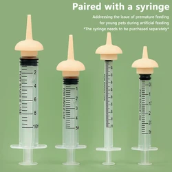 New Oral Syringe Pet Feeding Nipple For Puppy Dog Cat Hamster Feeding Pacifier Medicine Feeding Oral Syringe With Nipple Feeder