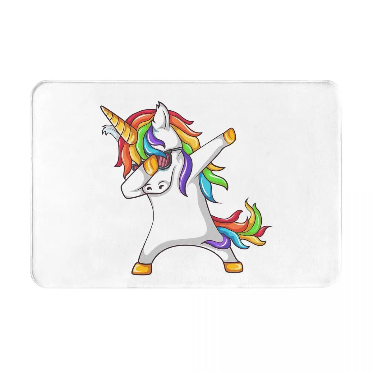 Dabbing Unicorn Doormat Rug carpet Mat Footpad Bath mat Non-slip toilet Balcony Parlor durable Washable